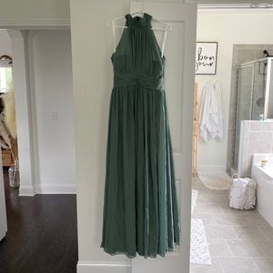 Azazie Iman Eucalyptus bridesmaid dress